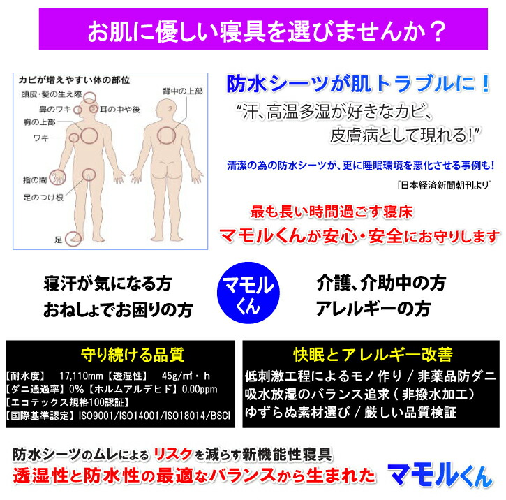楽天市場】【2枚組】蒸れない 両面防水 敷布団カバー ファスナータイプ