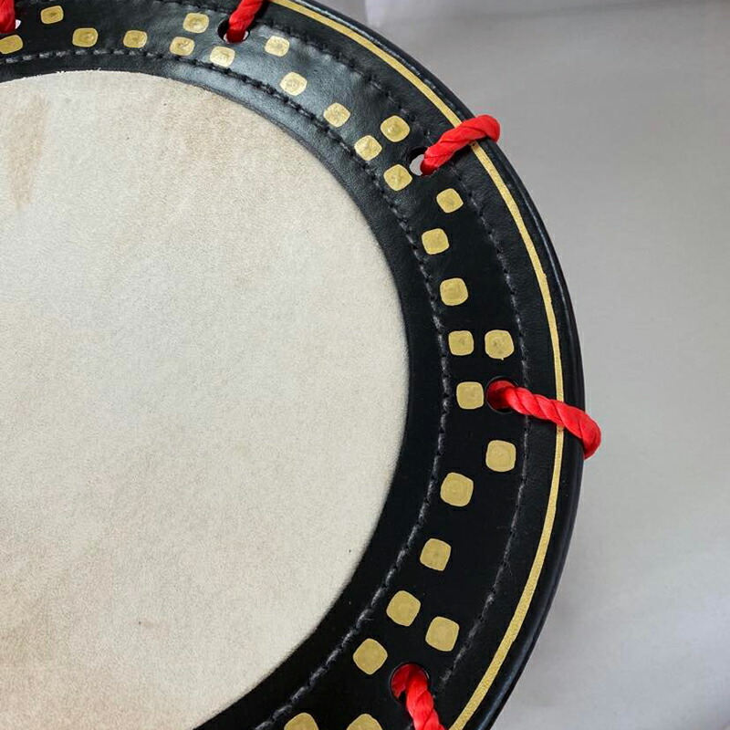 楽天市場】締め太鼓 赤牛皮 直径25cm×高さ11cm エイサー用バチ1本