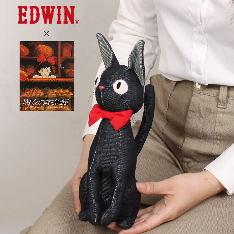 楽天市場】EDWIN☆魔女の宅急便（ジジ） オールデニムぬいぐるみEDWIN