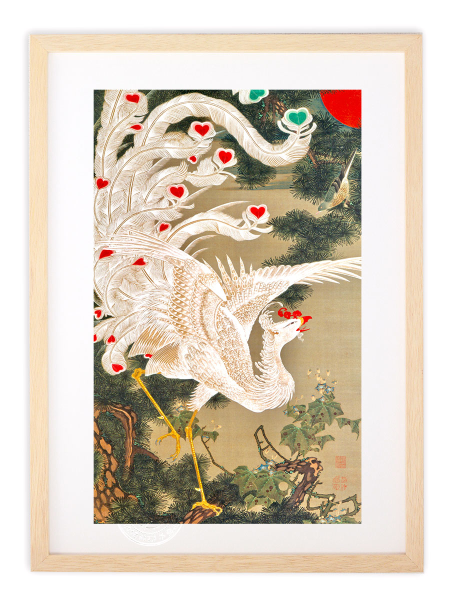 楽天市場】版画 絵画 名画 日本画 老松白鳳図 (ろうしょうはくほうず