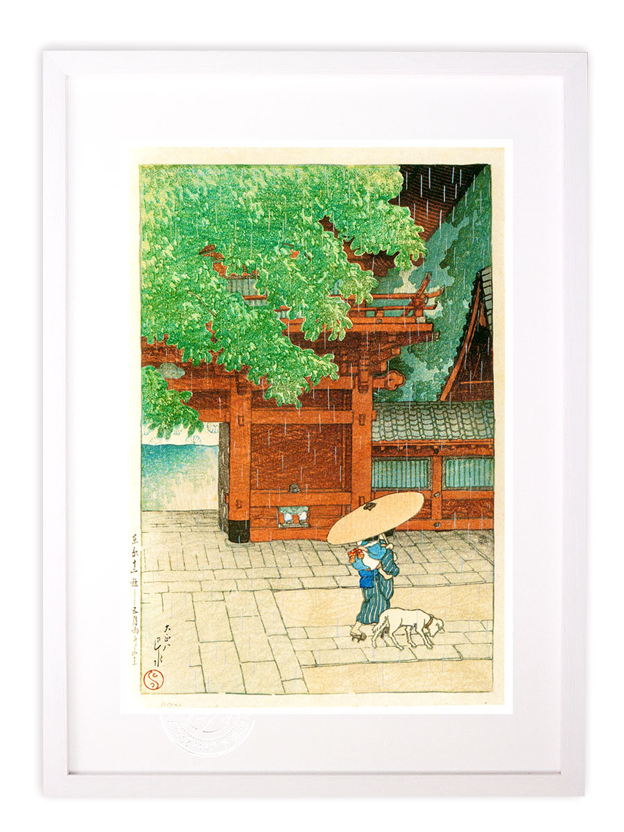 楽天市場】川瀬巴水 日本画 版画 絵画 名画 ＜東京十二題＞五月雨ふる