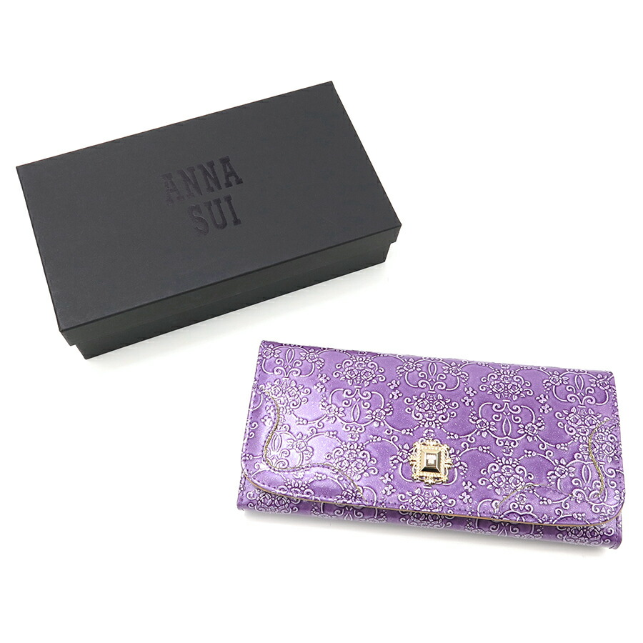 楽天市場】アナスイ 財布[ANNA SUI] ルーミー がま口かぶせ長財布