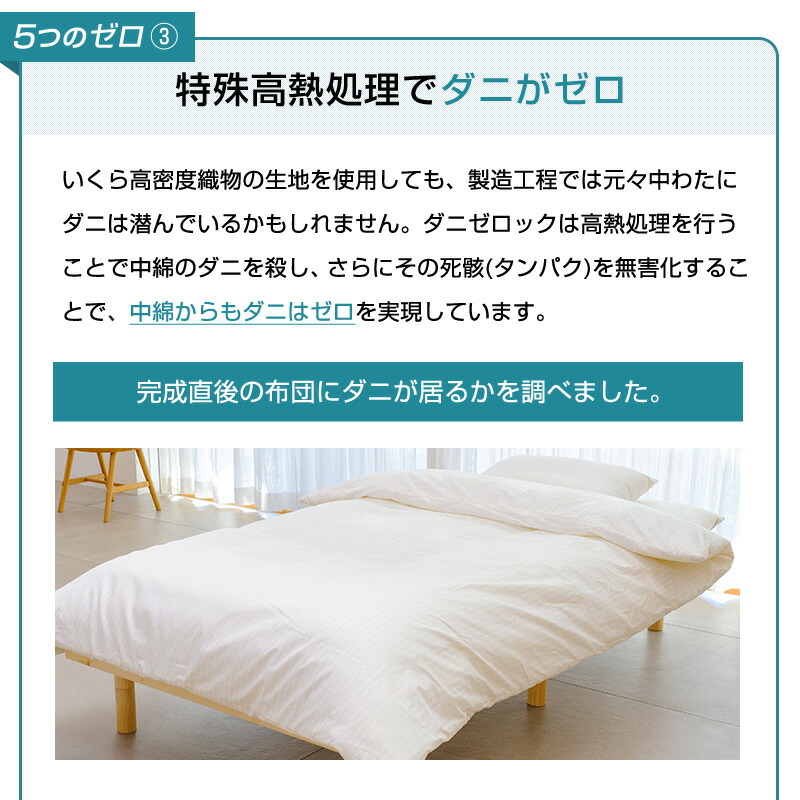 楽天市場】防ダニ布団 ダニゼロックSP 和敷用 布団＆カバー 完璧6点・8
