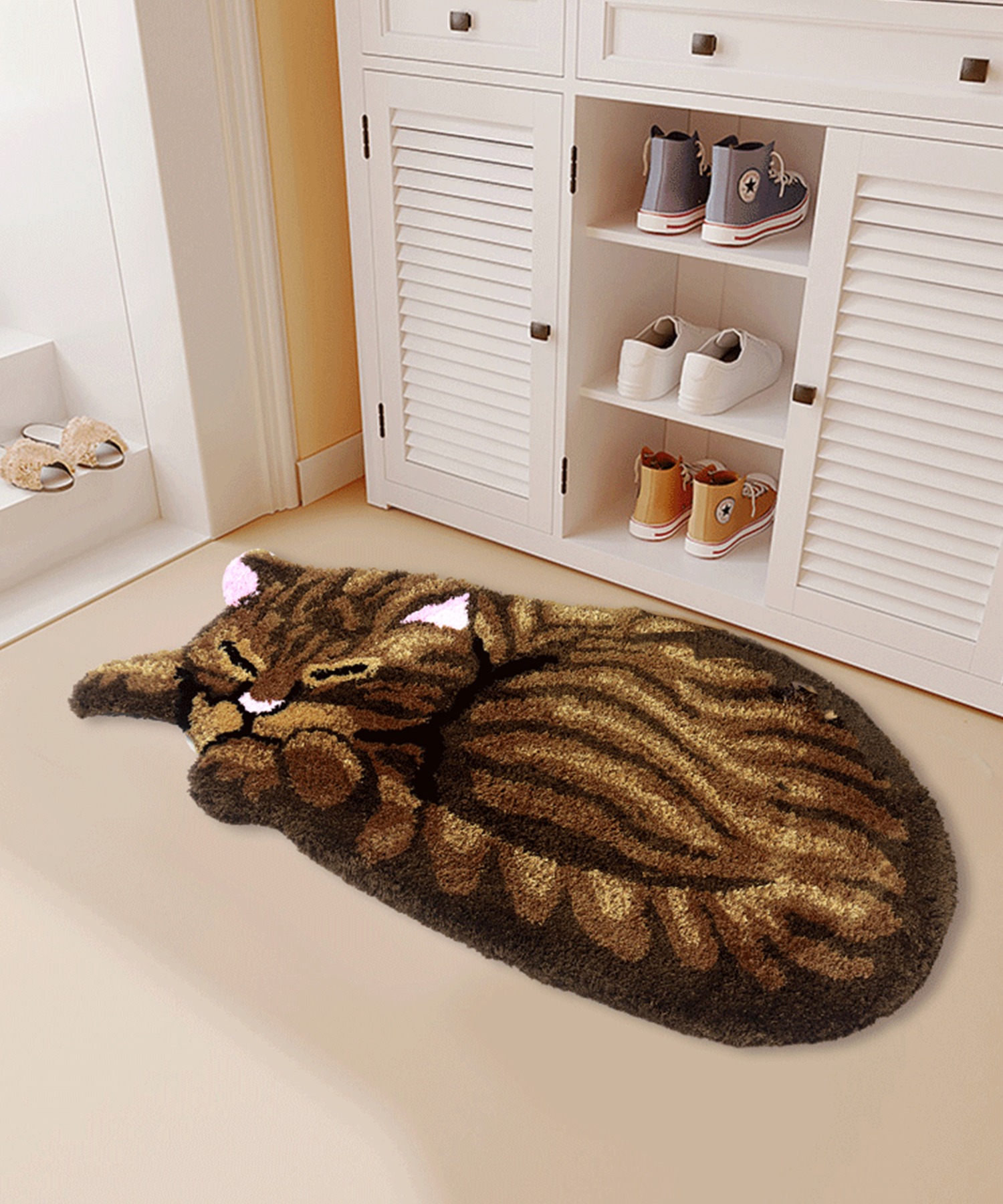 楽天市場】【33.5×60cm】 ラグ おしゃれ カーペット 猫 可愛い
