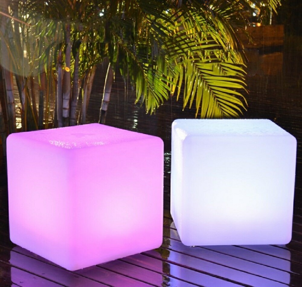 楽天市場】【楽天1位10冠達成】 12色 LED ボックス チェア スツール