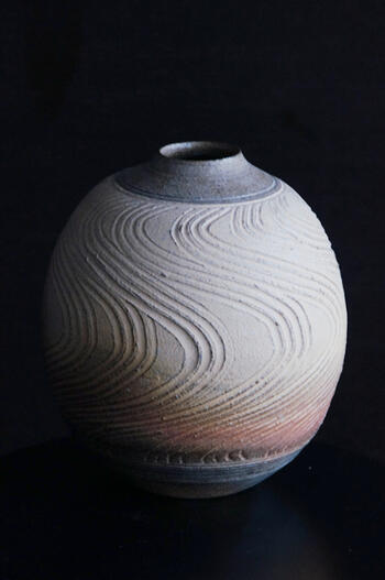 楽天市場】陶芸家作 焼締流文壺 : あーかんび（AKANBI）