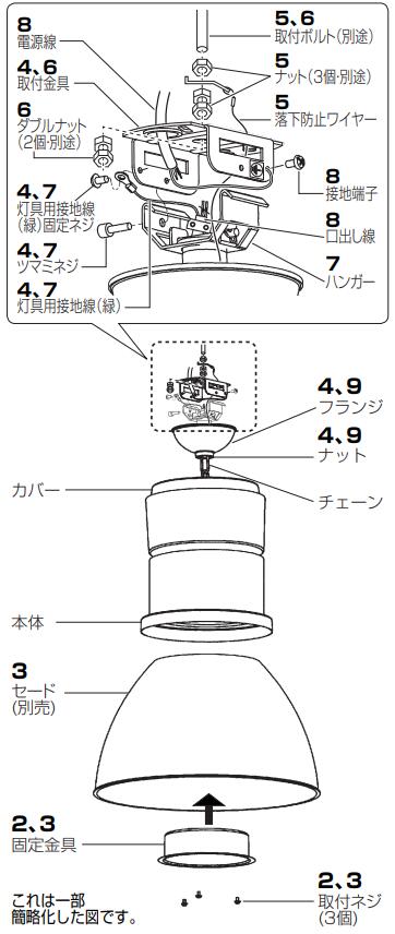 楽天市場】パナソニック LEDベースペンダント 天井吊下型 550形
