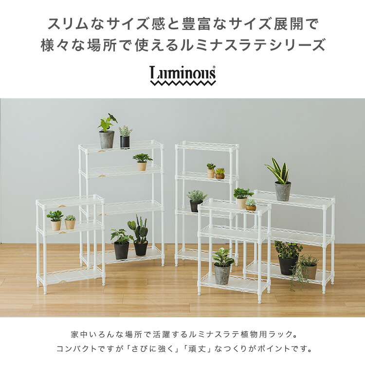 楽天市場】サイズが選べる 屋内 植物 収納 棚 ラック 防錆 防サビ 3段