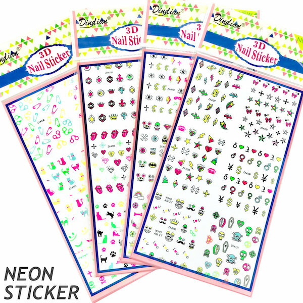 楽天市場】【☆ポップなデザインが簡単に☆】ネイルステッカー[ネオン