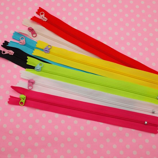 楽天市場】ファスナー 20cm ポップ全8色 まとめ買い 手芸用品 ジッパー