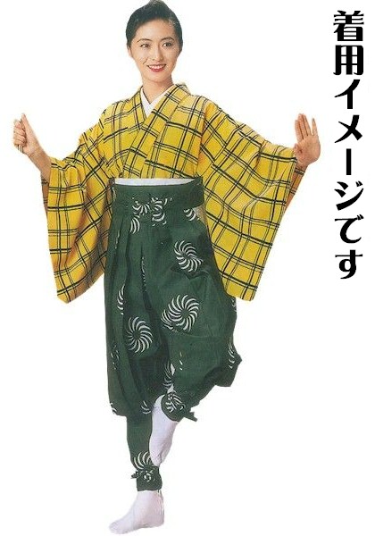 楽天市場】たっつけ袴 緑 毛卍文 獅子毛 南京玉すだれ 手古舞 袴 （s元