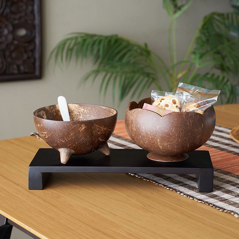 楽天市場】ココナッツウッド デコレーションボウル 花型 オブジェ 小物