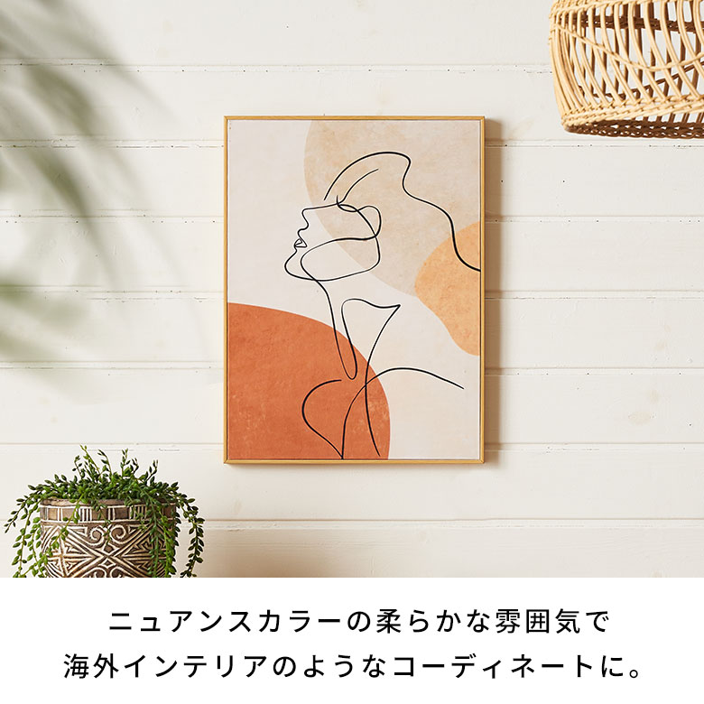 楽天市場】アートフレーム アートパネル 女性 抽象的 キャンパス