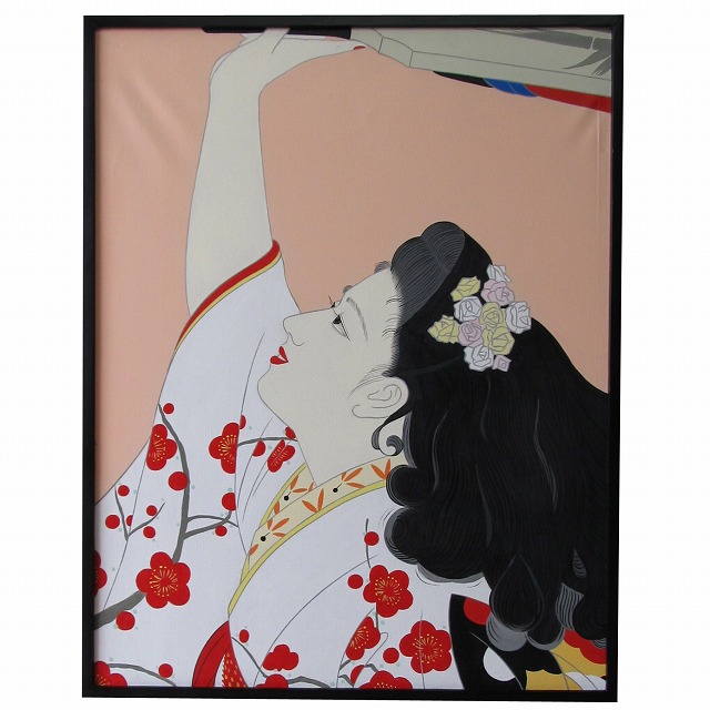 楽天市場】JAPANESE WOMAN 93X73 正月の絵アジアン雑貨 バリ雑貨 日本