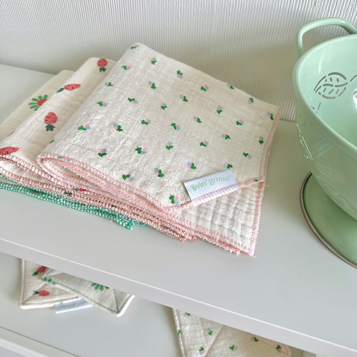 楽天市場】【SALE】livin grinin spring farm kitchen cloth キッチン