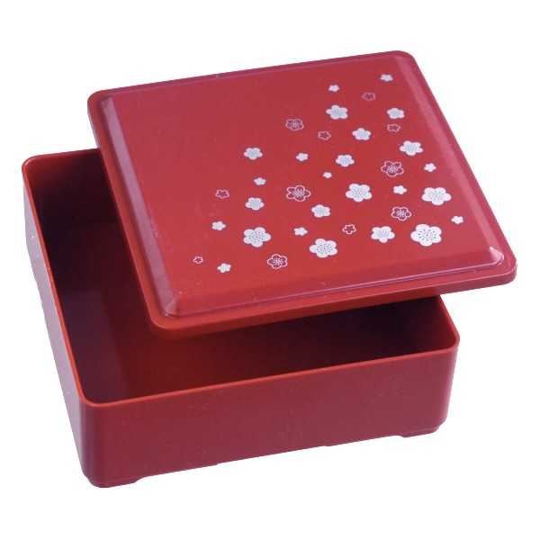 楽天市場】重箱 朱 13.5×13.5×高さ5.5cm : 100円雑貨＆日用品卸-BABABA