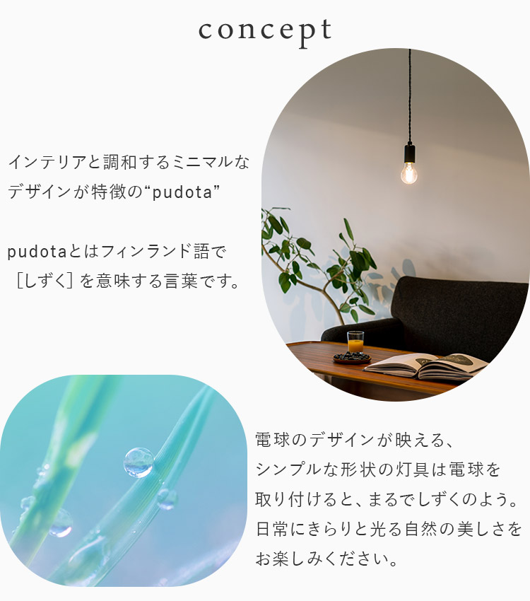 楽天市場】ペンダントライト 1灯 pudota プドタ aina アイナ 北欧 照明