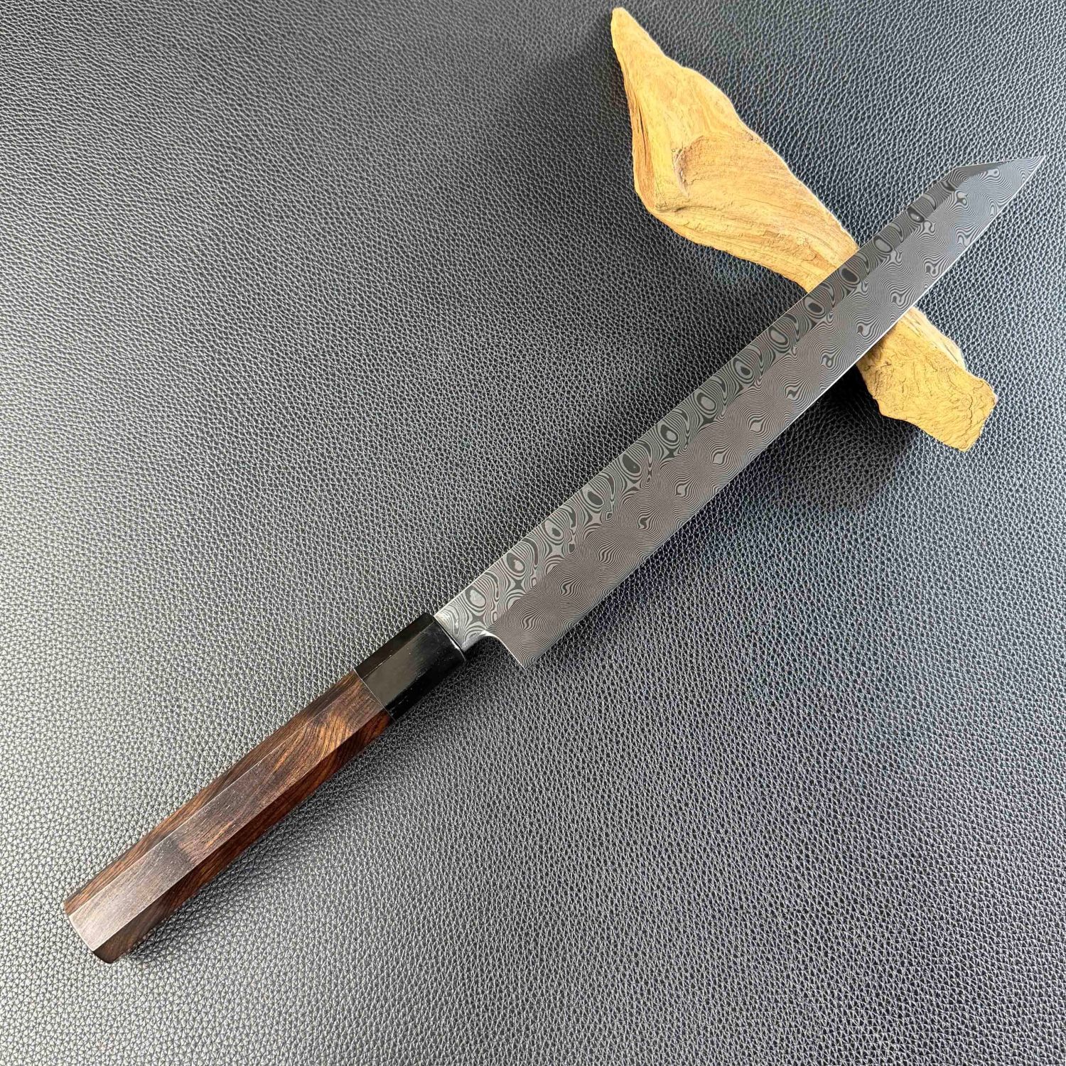 楽天市場】ダマスカス鋼 切付柳刃包丁 尺一（刃渡り330mm） 尺（刃渡り