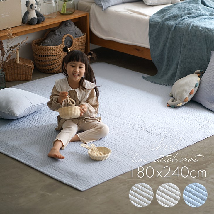 楽天市場】イブル 風 キルティングマット ストライプ 柄 180×240cm