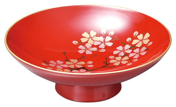 楽天市場】会津漆器 会津塗 3.9 単盃 (スタンド付)(漆・手塗) 朱 桜