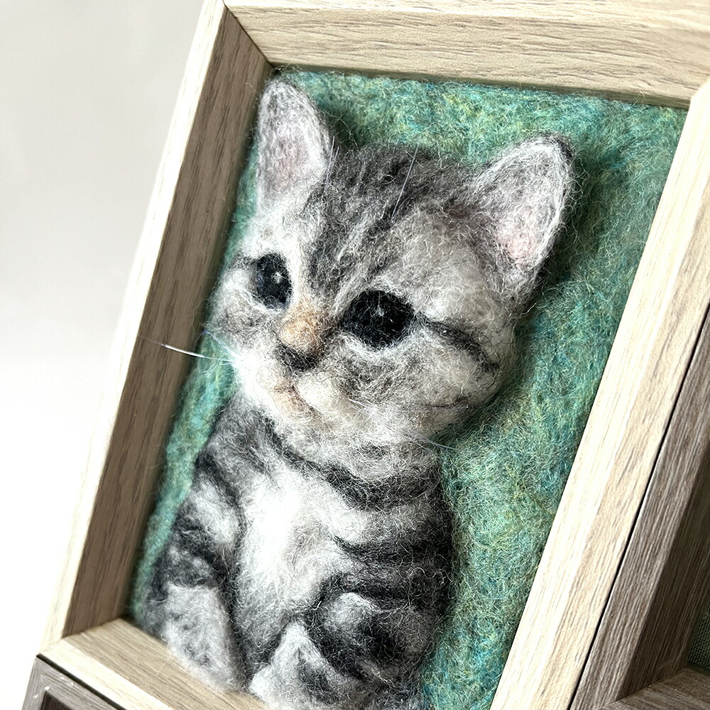 楽天市場】フェルトアートMaron 猫のフレーム4面【猫雑貨
