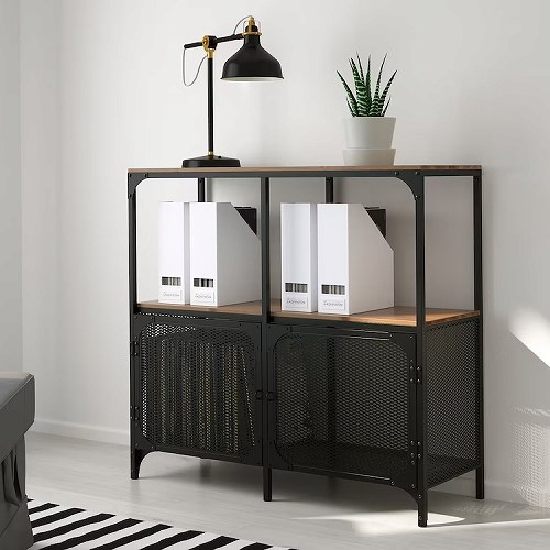 楽天市場】IKEA イケア シェルフユニット ブラック 100x95cm