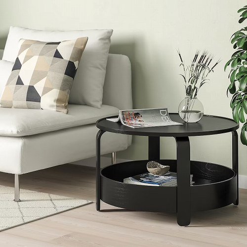 楽天市場】IKEA イケア コーヒーテーブル ブラック 70cm m10500356