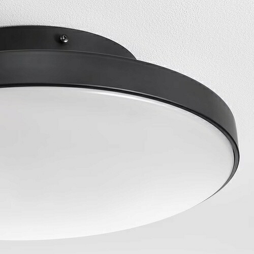 楽天市場】IKEA イケア LEDシーリングランプ マット ブラック 黒 36cm