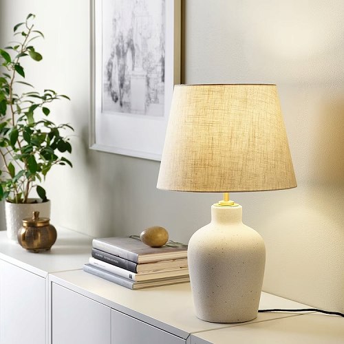 楽天市場】IKEA イケア テーブルランプ オフホワイト セラミック