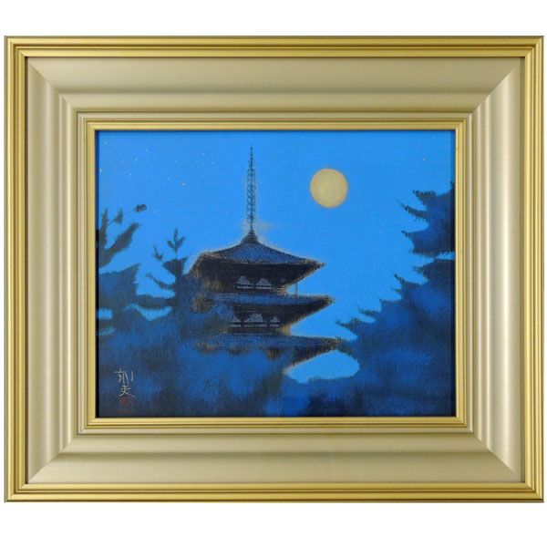 楽天市場】☆ 版画 平山郁夫 「法隆寺の塔」 シルクスクリーン 岩絵具