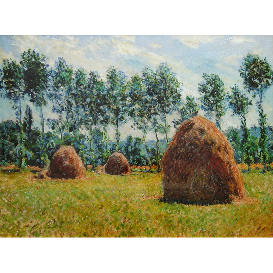 楽天市場】複製画 F6号 モネ 「ジヴェルニーの積みわら」 額入り 絵画
