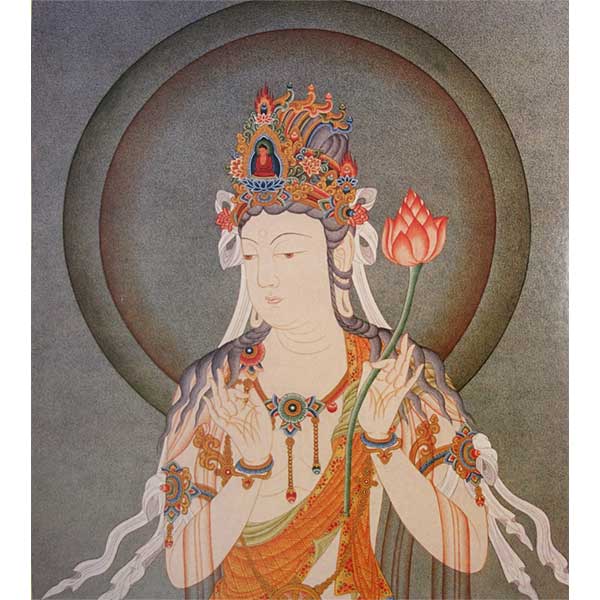 中国古美術・純手描き・画芯・送子觀音画像167x86cm・書画・絹本・仏像