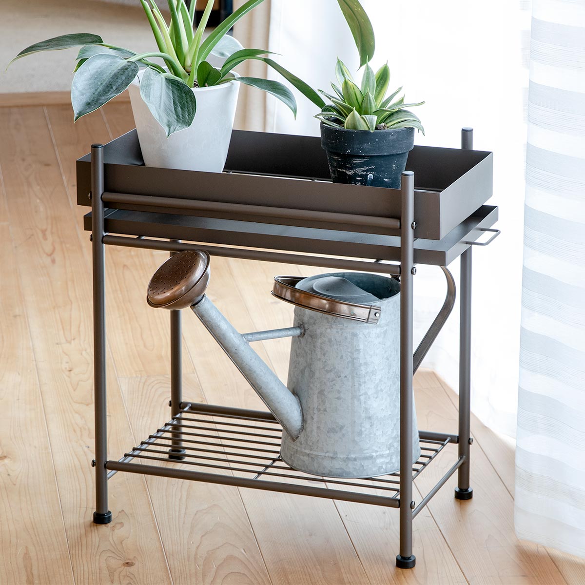 楽天市場】プランタースタンド くすみカラー （ プランターラック