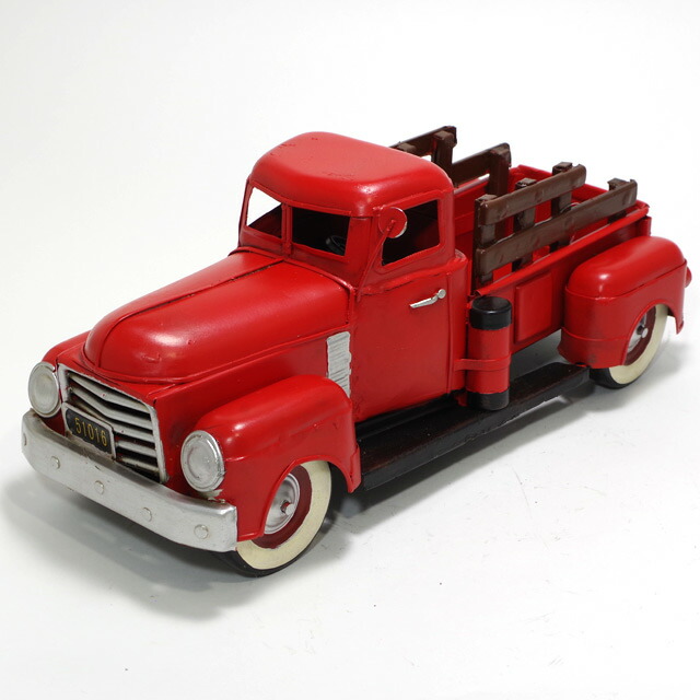 楽天市場】ブリキ おもちゃ ピックアップ トラック（レッド）L32.5cm