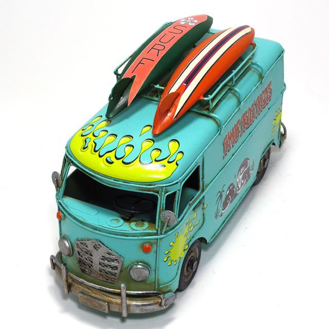 楽天市場】ブリキ おもちゃ SURF バス BLUE L27cm ブリキのおもちゃ