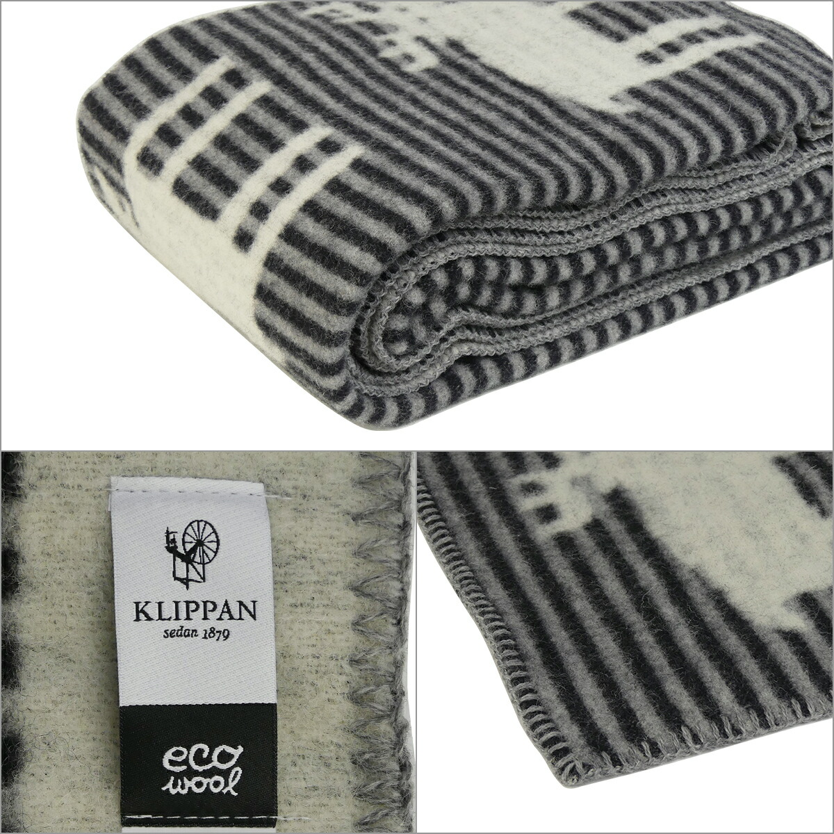 楽天市場】KLIPPAN クリッパン ウールブランケット 130x180 Moose