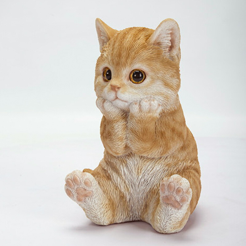 楽天市場】猫 ねこ 頬杖 座る オーナメント ガーデンオーナメント 置物