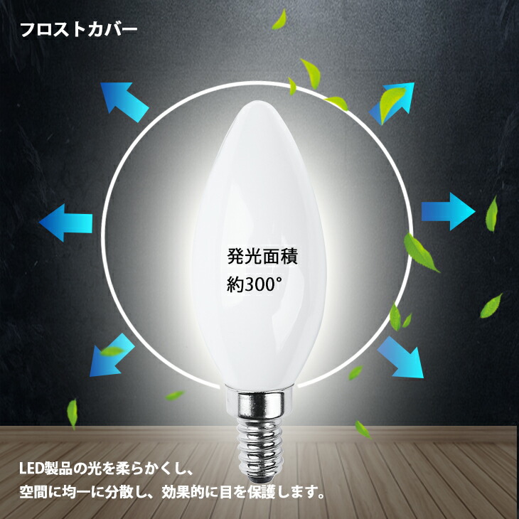 楽天市場】シャンデリア電球 LEDシャンデリア電球【5個セット】 E12