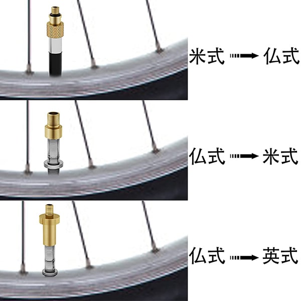 楽天市場】バルブ 変換 アダプター 自転車 空気入れ ボール 仏式 針