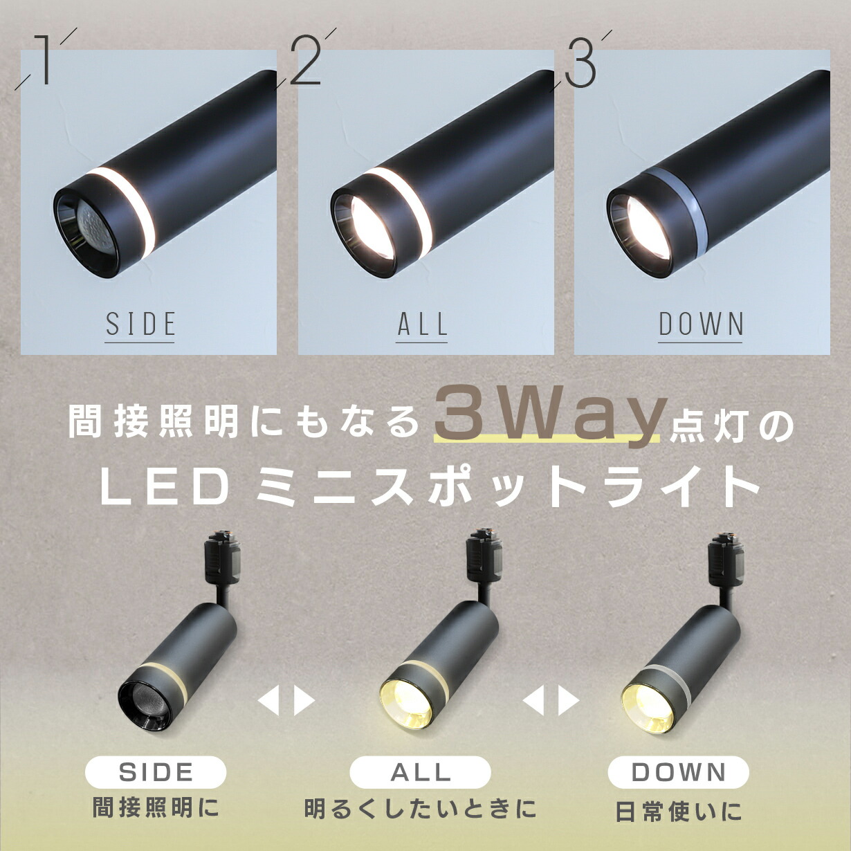 楽天市場】【単品】スポットライト 照明 ダクトレール 間接照明モード