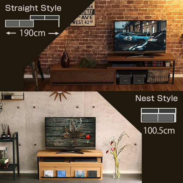 楽天市場】【ポイント5倍】《HOMEtaste》ヴィンテージ伸縮テレビ台 幅