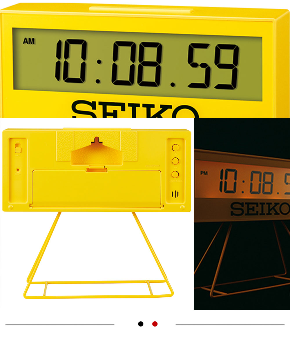 SEIKO デジタル置時計 イエロー DL404 動作品 SEIKO デジタル置時計