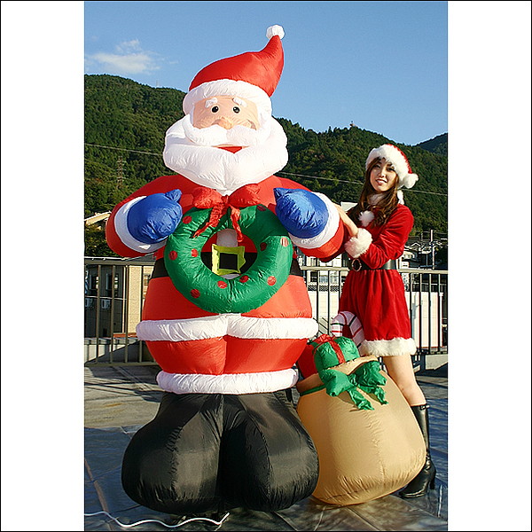 楽天市場】クリスマス エアブロー 装飾 サンタ H240cm / 動画有