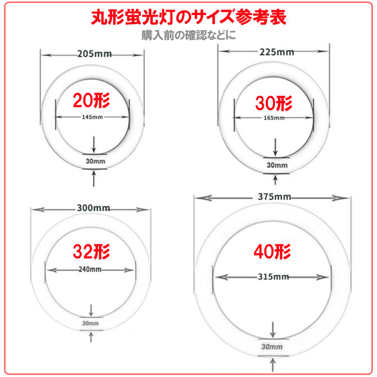 楽天市場】led蛍光灯 丸型 丸形 40w形 グロー器具用 工事不要 口金回転
