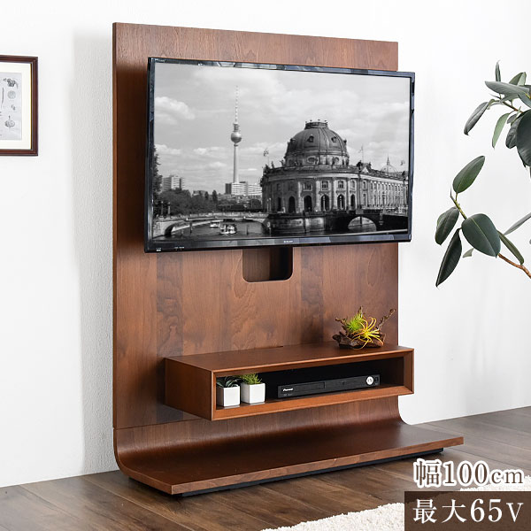 楽天市場】65V対応 壁寄せテレビスタンド 幅100cm スマート配線収納