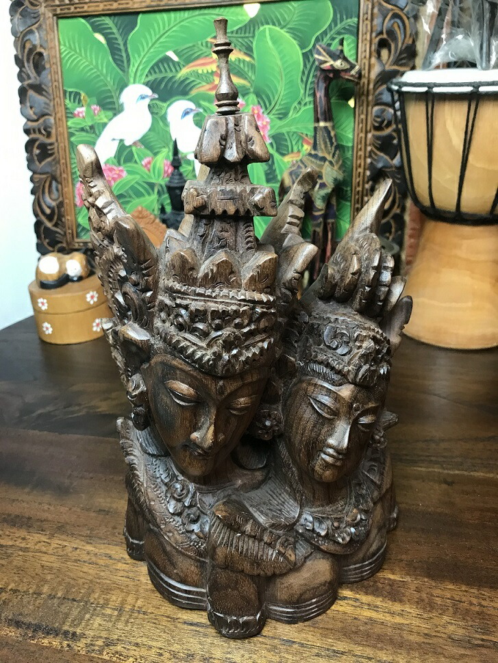 楽天市場】インド製 木彫り女神像【神様 置物 アジアン雑貨】 : WEB