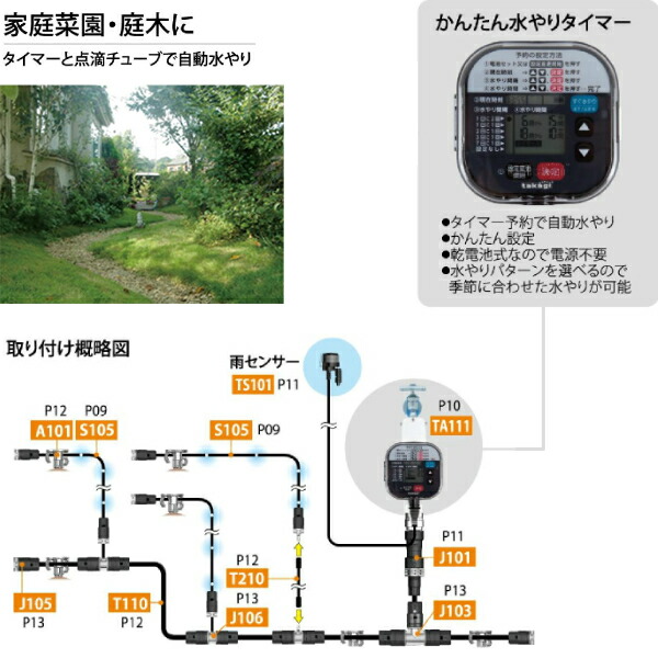 楽天市場】タカギ 簡単水やりシステム GKK101 散水自動水やり