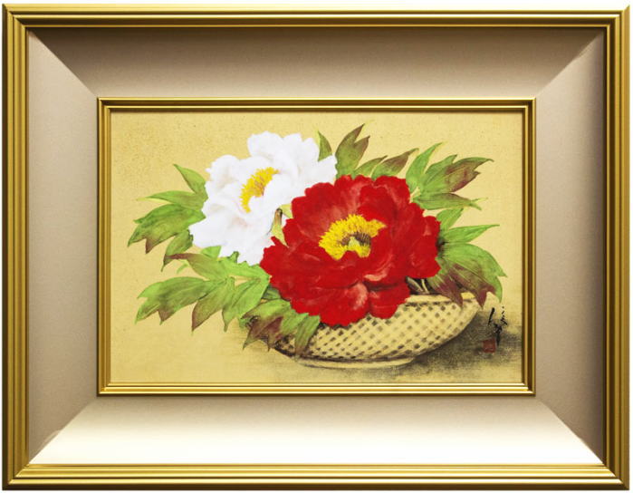 楽天市場】岡 信孝 「 牡丹花 」 日本画 P6 ( 6号 )【中古】 : 内田画廊