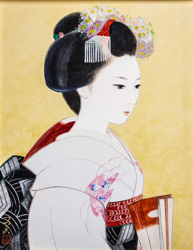 楽天市場】倉田冨美「 舞妓 」 日本画 F6 ( 6号 )【中古】 : 内田画廊