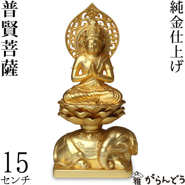 楽天市場】仏像 普賢菩薩 15cm : がらんどう